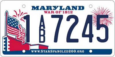 MD license plate 1AB7245