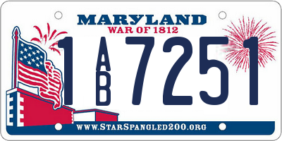MD license plate 1AB7251