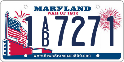 MD license plate 1AB7271