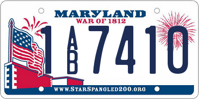 MD license plate 1AB7410