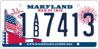 MD license plate 1AB7413