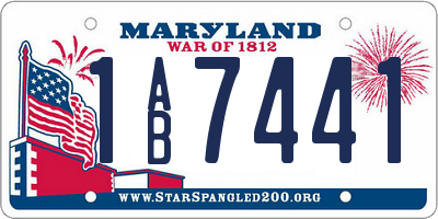 MD license plate 1AB7441