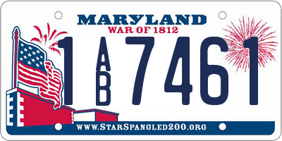MD license plate 1AB7461