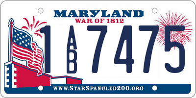 MD license plate 1AB7475