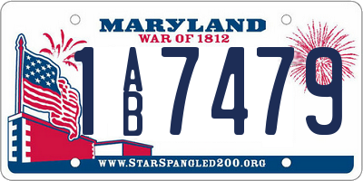 MD license plate 1AB7479