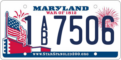 MD license plate 1AB7506