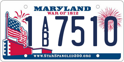 MD license plate 1AB7510
