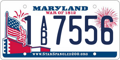 MD license plate 1AB7556
