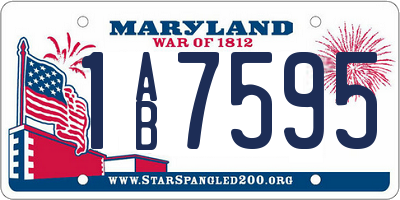 MD license plate 1AB7595