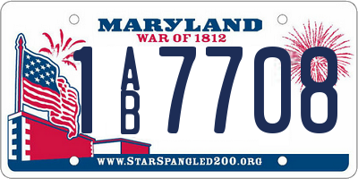 MD license plate 1AB7708