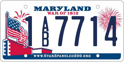 MD license plate 1AB7714