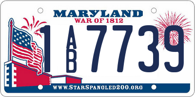MD license plate 1AB7739