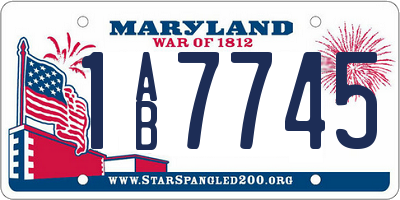 MD license plate 1AB7745