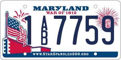 MD license plate 1AB7759