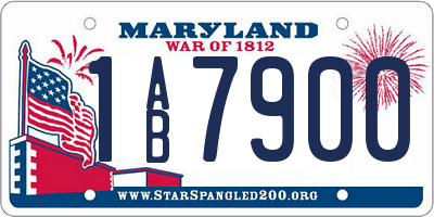 MD license plate 1AB7900