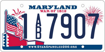 MD license plate 1AB7907