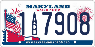 MD license plate 1AB7908