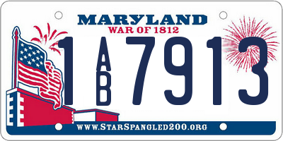 MD license plate 1AB7913