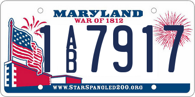 MD license plate 1AB7917