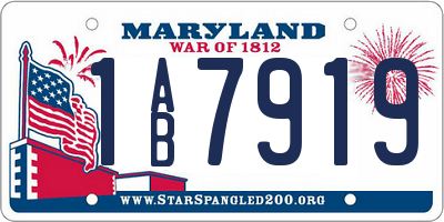 MD license plate 1AB7919
