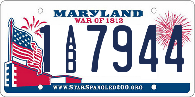 MD license plate 1AB7944