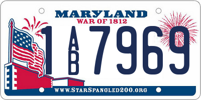 MD license plate 1AB7969