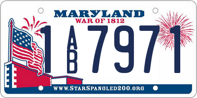 MD license plate 1AB7971