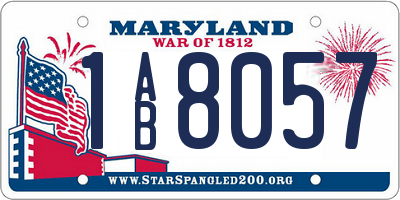 MD license plate 1AB8057