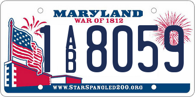 MD license plate 1AB8059