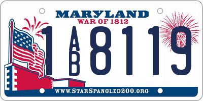 MD license plate 1AB8119