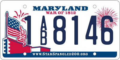 MD license plate 1AB8146
