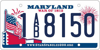 MD license plate 1AB8150