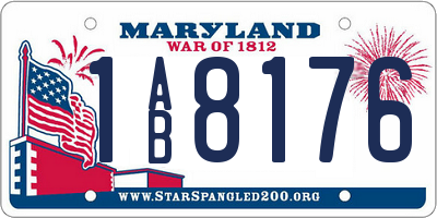 MD license plate 1AB8176