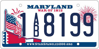 MD license plate 1AB8199
