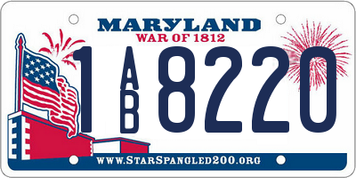 MD license plate 1AB8220