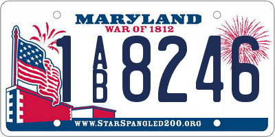 MD license plate 1AB8246