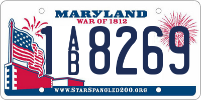 MD license plate 1AB8269