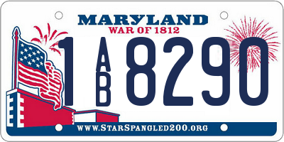 MD license plate 1AB8290