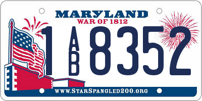 MD license plate 1AB8352