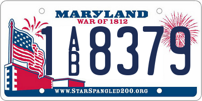 MD license plate 1AB8379