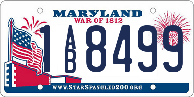 MD license plate 1AB8499