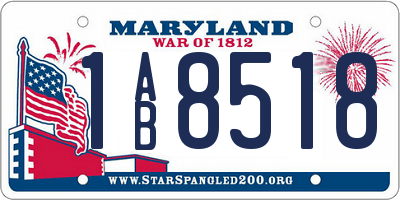 MD license plate 1AB8518