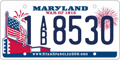 MD license plate 1AB8530
