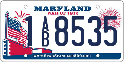 MD license plate 1AB8535