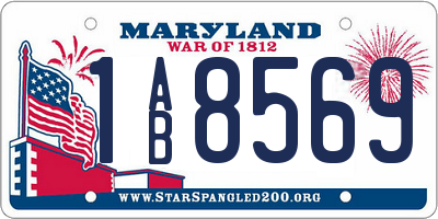 MD license plate 1AB8569