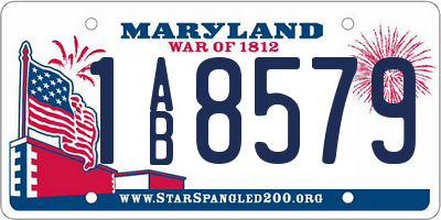 MD license plate 1AB8579