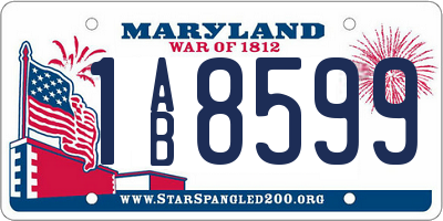 MD license plate 1AB8599