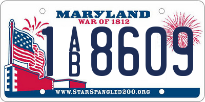 MD license plate 1AB8609