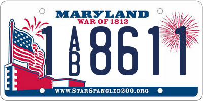 MD license plate 1AB8611