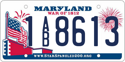 MD license plate 1AB8613